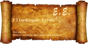 Ellenbogen Ernő névjegykártya
