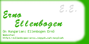 erno ellenbogen business card